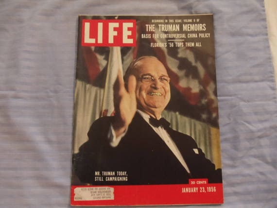 Life Magazine January 23, 1956 Mr. Truman Today, Still Campaigning