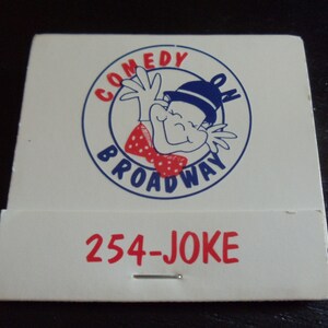 Comedy on Broadway Lexington, KY Matchbook (Unused)