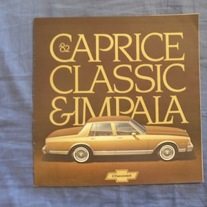 Chevrolet 1982 Caprice Classic Impala Original Sales Brochure (12 pages)