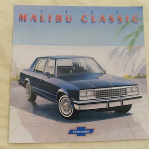 Chevrolet Malibu Classic 1982 Original Sales Brochure ( pages)