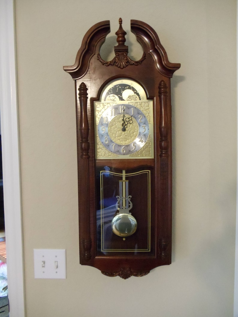 Howard Miller 620182 Rowland Dual Chiming Wall Clock Etsy