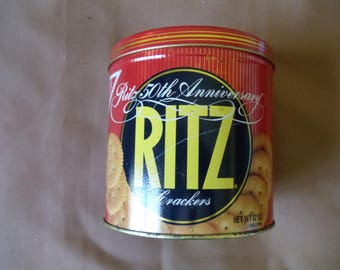 ヴィンテージ ナビスコ リッツ クラッカー 缶、1977年 広告装飾 - Etsy