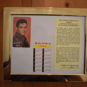 1968 Elvis Presley Portemonnaie Kalender (gerahmt)