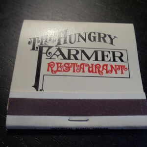 The Hungry Farmer Restaurant Colorado Matchbook (Unstruck)