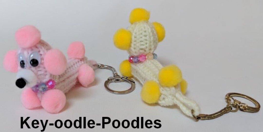 Oodles of Poodles Knit Poodles Key Chains Knit Poodle Etsy