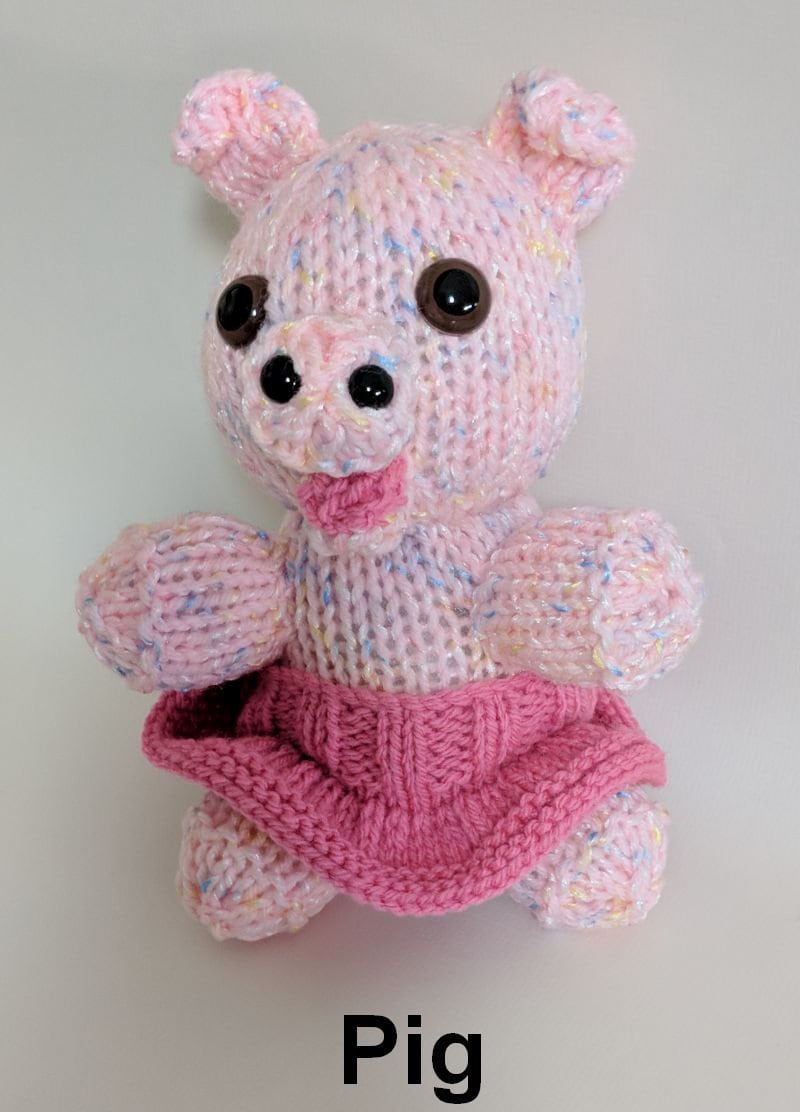 Knitted Stuffed Animals Unique Knit Animals Collectible Knit Etsy