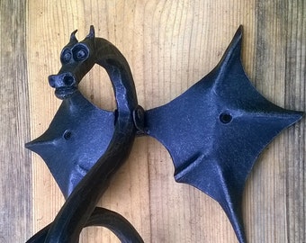 door knocker dragon forged hand made