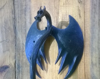 door knocker dragon forged hand made