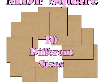 Wooden MDF Square Shape 21cm to 30cm Craft Tag Blank Embellishments Decoration