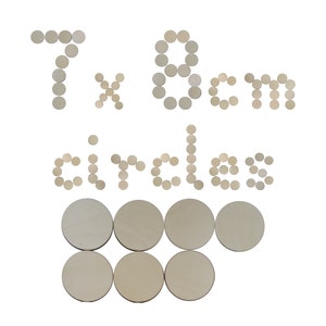 Wooden Shapes - Circle Disc Plaque 8cm 7 pieces Craft  Wood DIY Decoration Plywood