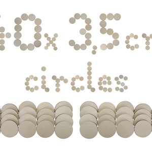 Wooden Circle Disc Craft Shapes 3.5cm 40 pieces Plaque Wood DIY Decoration,  Plywood