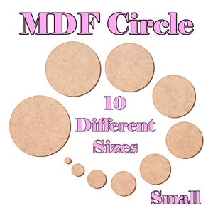 Wooden Circle Size 1-10cm Cut from 3mm MDF, Laser-Cut Shapes, Pack of 10-100 Pieces, Use as Craft Tag, Base for Embellishments Decoration