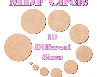 Wooden Circle 1–10cm, 3mm MDF, Laser Cut, Craft Blanks, Pack of 10–100, DIY Tags, Embellishment Base