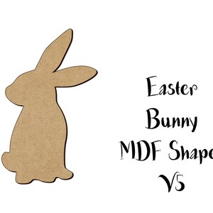 Osterhase MDF Form v5 Holzdekoration Handwerk Form Verschönerung Laser Cut