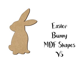 Easter Bunny  MDF Shape v5 Wooden Decoration Craft Shape Embellishment Laser Cut