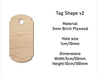 Wooden Gift Tags 10x5cm - Gift Wrapping, Wedding Decorations, Crafting Supplies for Any DIY Projects, Blank Plaques v2