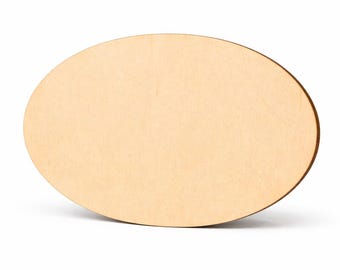 Formas ovaladas de madera para manualidades y espacios en blanco, contrachapado de abedul, varios tamaños, 3 mm de grosor, cortado a láser y lijado.