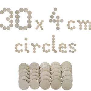 Wooden Circle for Craft Plaque, 30 pieces 4cm Disc Shapes Wood DIY Decoration Plywood