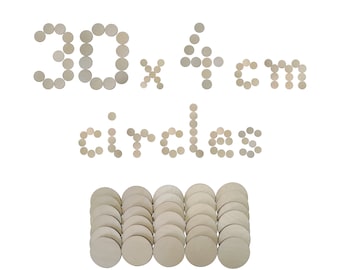 Círculo de madera para placa artesanal, 30 piezas, formas de disco de 4cm, madera contrachapada decorativa DIY