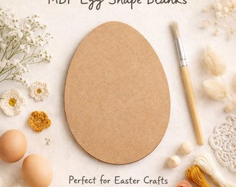 MDF Egg Shape Blank | Unfinished Wooden Egg for Easter Crafts | Craft Blanks 2–15 cm