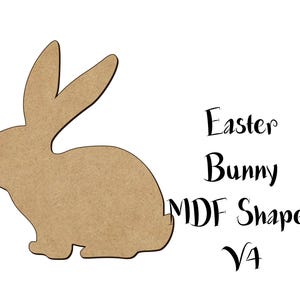 Osterhase MDF Form v4 Holzdekoration Handwerk Form Verschönerung Laser Cut