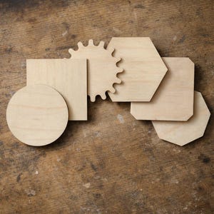 Blank Wooden Coasters 10cm – Mixed Shapes Craft Blanks for Painting & Sublimation