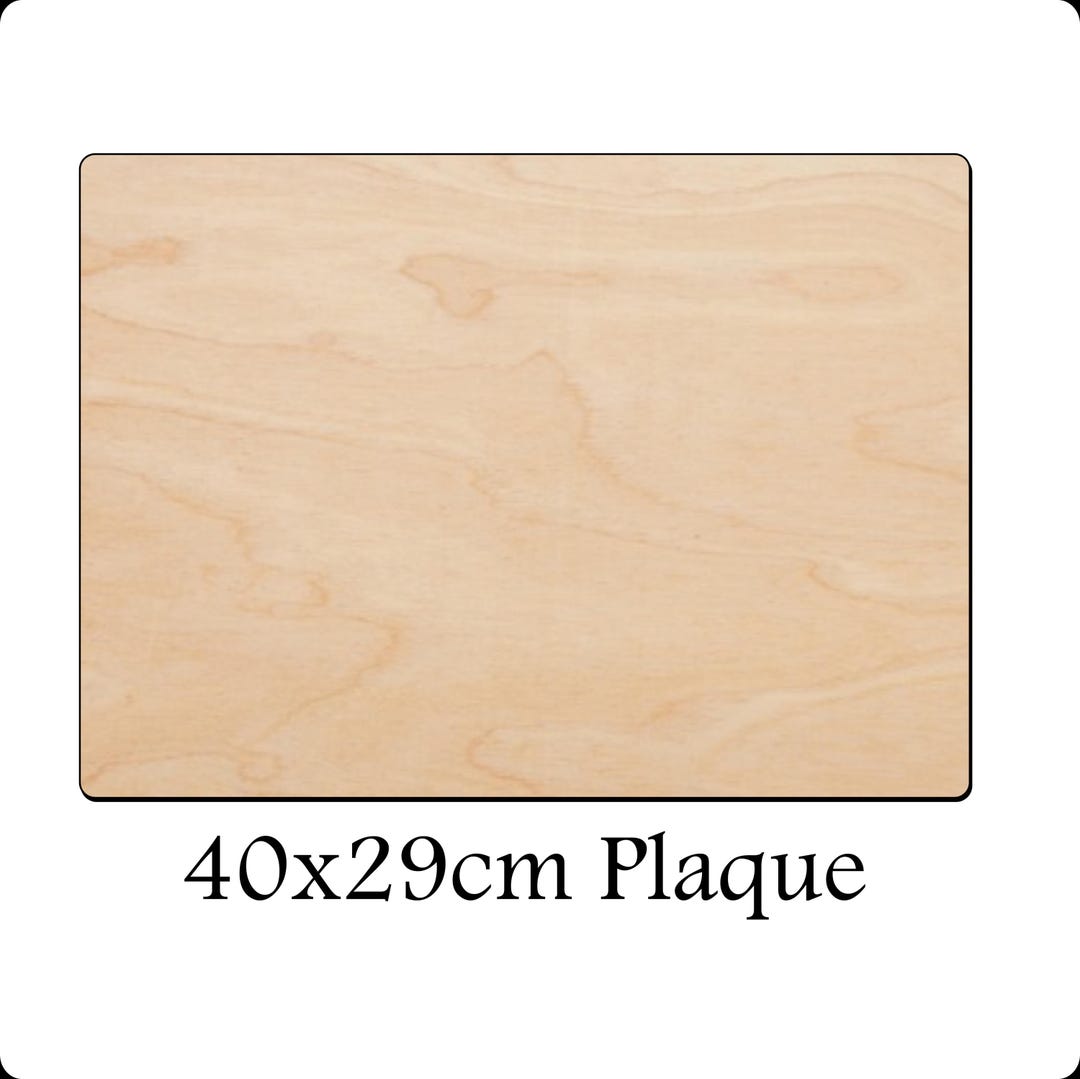 Wooden Rectangle Shape 40x29cm, Craft Blank Birch Plywood Plaque Sign ...