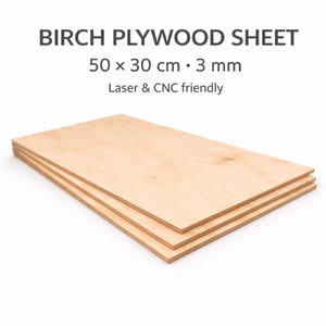 3mm Birch Plywood Sheet B/BB – Laser Safe Plywood for CNC and Laser Cutting image 1
