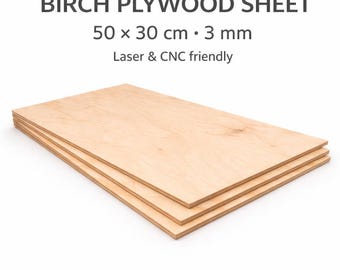 Lámina de contrachapado de abedul de 3 mm B/BB: contrachapado seguro para láser para corte CNC y láser