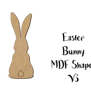 Osterhase MDF Form v3 Holzdekoration Handwerk Form Verschönerung Laser Cut