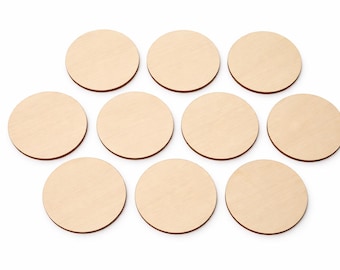 Wooden Circle Discs 7cm – Birch Plywood Craft Blanks (Pack of 10)