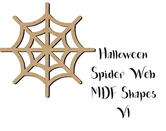 Spider Web MDF Halloween Shape v1 Wooden Decoration Craft Shape Embellishment Laser Cut