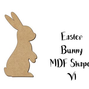 Osterhase MDF Form v1 Holzdekoration Handwerk Form Verschönerung Laser Cut