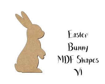 Easter Bunny  MDF Shape v1 Wooden Decoration Craft Shape Embellishment Laser Cut