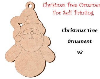 MDF Christmas Bauble Wooden Shape Xmas Tree Ornament Craft v2 - 10, 15 or 20cm