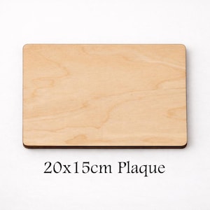 Wooden Rectangle Craft Blank 20x15cm | 3mm Birch Plywood | Laser Cut Wood Shape