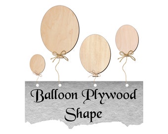 Wooden Balloon Laser Cut Plywood Shape – 5 Sizes DIY Craft Blank