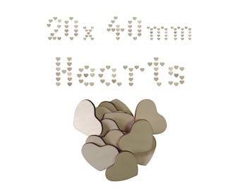 20 × 40 mm Wooden Love Hearts Shapes – Birch Plywood 3mm Craft Blanks