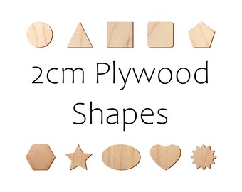 Forma de madera contrachapada de 2 cm perfecta para decoración artesanal DIY en blanco - Descuento por cantidad