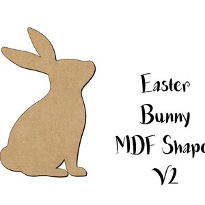 Osterhase MDF Form v2 Holzdekoration Handwerk Form Verschönerung Laser Cut