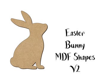 Easter Bunny  MDF Shape v2 Wooden Decoration Craft Shape Embellishment Laser Cut