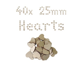 Wooden Love Hearts Shapes 25 mm – 40-Piece Birch Plywood Hearts DIY Craft Blanks