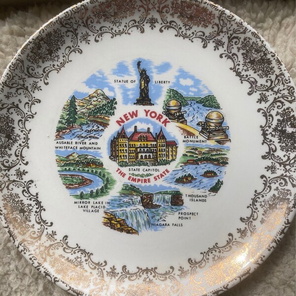 State Souvenir Plate Etsy