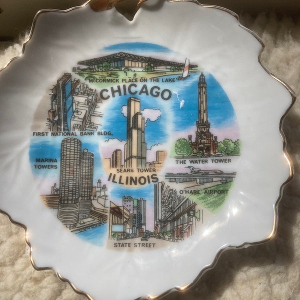 Chicago Souvenir Plates Etsy