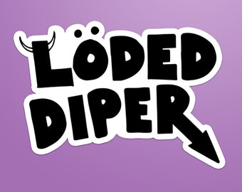 Löded Diper (Loded Diper) Diary of a Wimpy Kid Band Logo Parody Sticker