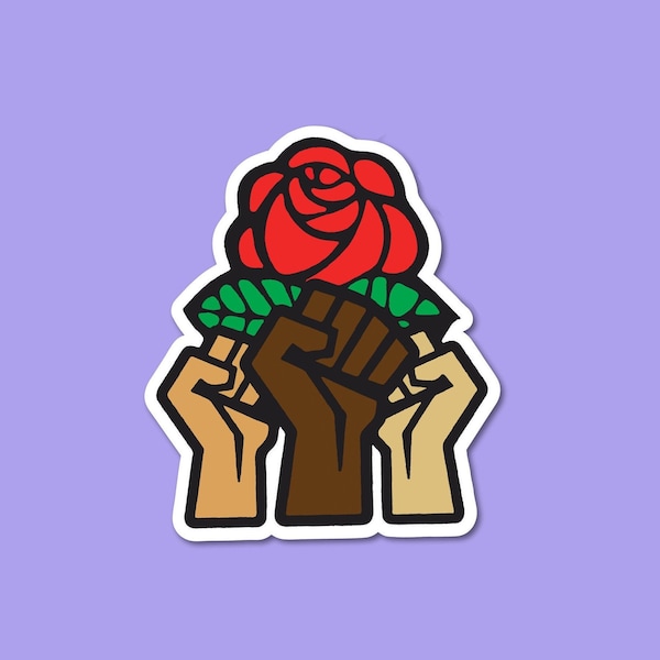 Democratic Socialist Rose Version 2 - DSA Democratic Socialists of America AOC Logo