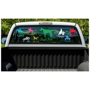 Horse Decal, Horse and Name decal, Adhesive vinyl horse decal, Horse Car Decal, Horse Trailer Decal, Horse Bucket Decal