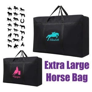 Personalized Horse Blanket Extra Large Storage Bag, Multipurpose Horse Bag, Personalized Horse Supply Bag, Horse grooming bag, Barn Bag