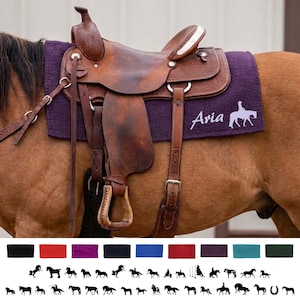 Western Saddle Blanket, Personalized Western Saddle Blanket, Western Saddle Pad, Custom Saddle Pad, Western Horse gift, Horse Awards