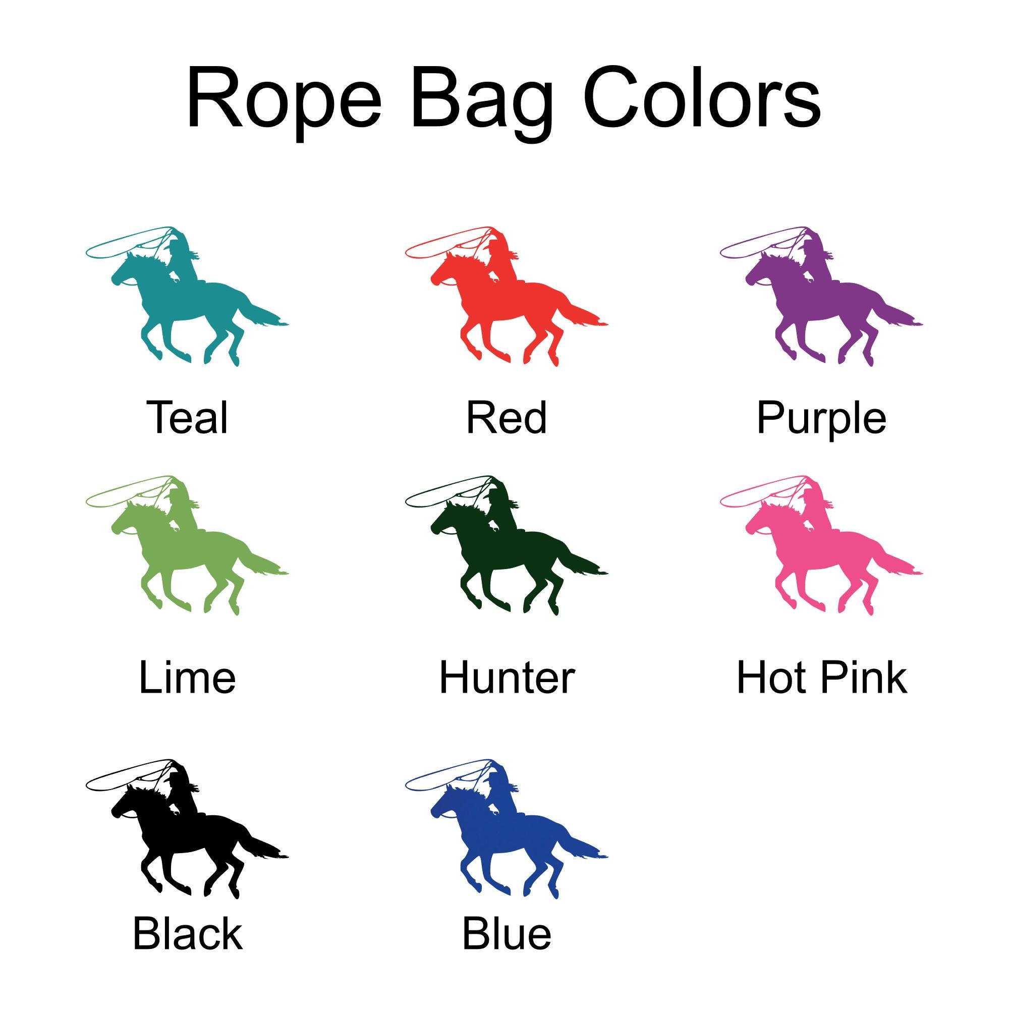 Custom Rope Bags Personalized Horse Rope Lariat Bag, Rodeo Rope Bag, Roping Horse Bag ...